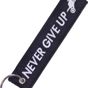 Never Give Up - Sleutelhanger - Motor - Scooter - Auto - Universeel - Accessoires