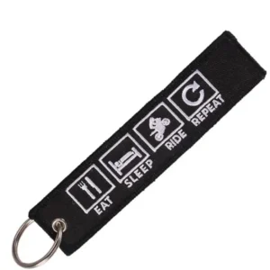 Eat Sleep Ride Repeat - Sleutelhanger - Motor - Scooter - Auto - Universeel - Accessoires