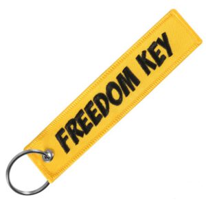 Freedom Key Geel - Sleutelhanger - Motor - Scooter - Auto - Universeel - Accessoires