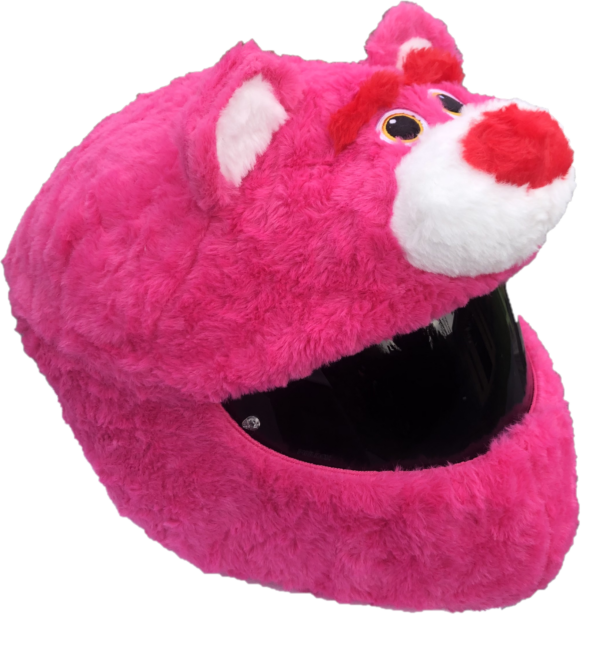 Helmcovers  - Pink Bear - Helmcover - Motor - Scooter - Universeel - Accessoires