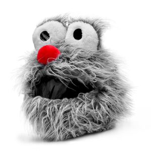 Helmcovers  - Grey Hairy Monster  - Helmcover - Motor - Scooter - Universeel - Accessoires