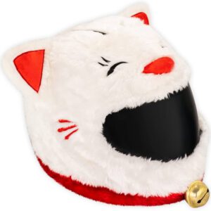 Helmcovers  - White Kitty - Helmcover - Motor - Scooter - Universeel - Accessoires