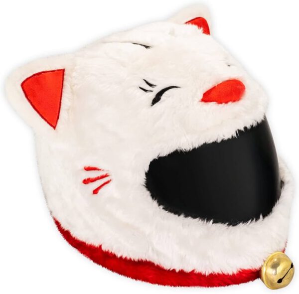Helmcovers  - White Kitty - Helmcover - Motor - Scooter - Universeel - Accessoires