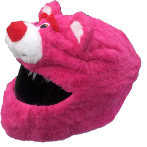 Helmcovers  - Pink Bear - Helmcover - Motor - Scooter - Universeel - Accessoires